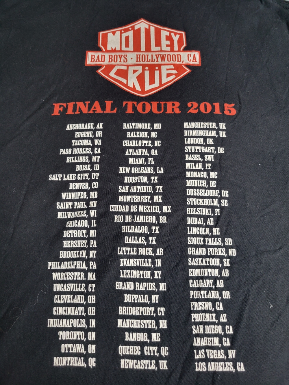 Motley Crue "Final Tour" 2015 Concert Tour T-shirt - Picture 4 of 7